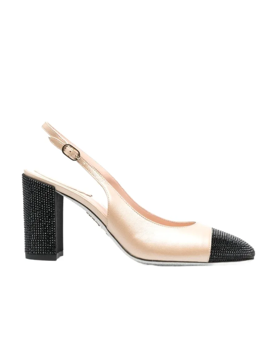 Embellished Square Toe Pumps