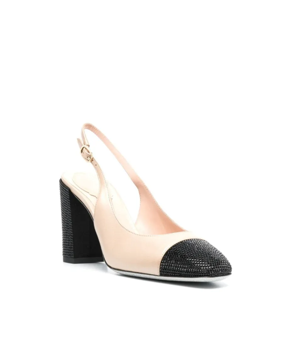 Embellished Square Toe Pumps