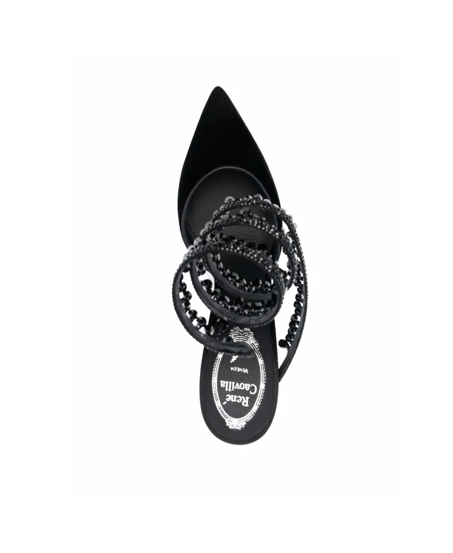 Velvet Chandelier Slingback Sandals