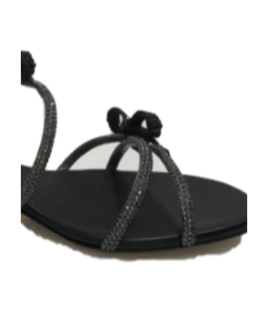 Rhinestone Bow Sandals