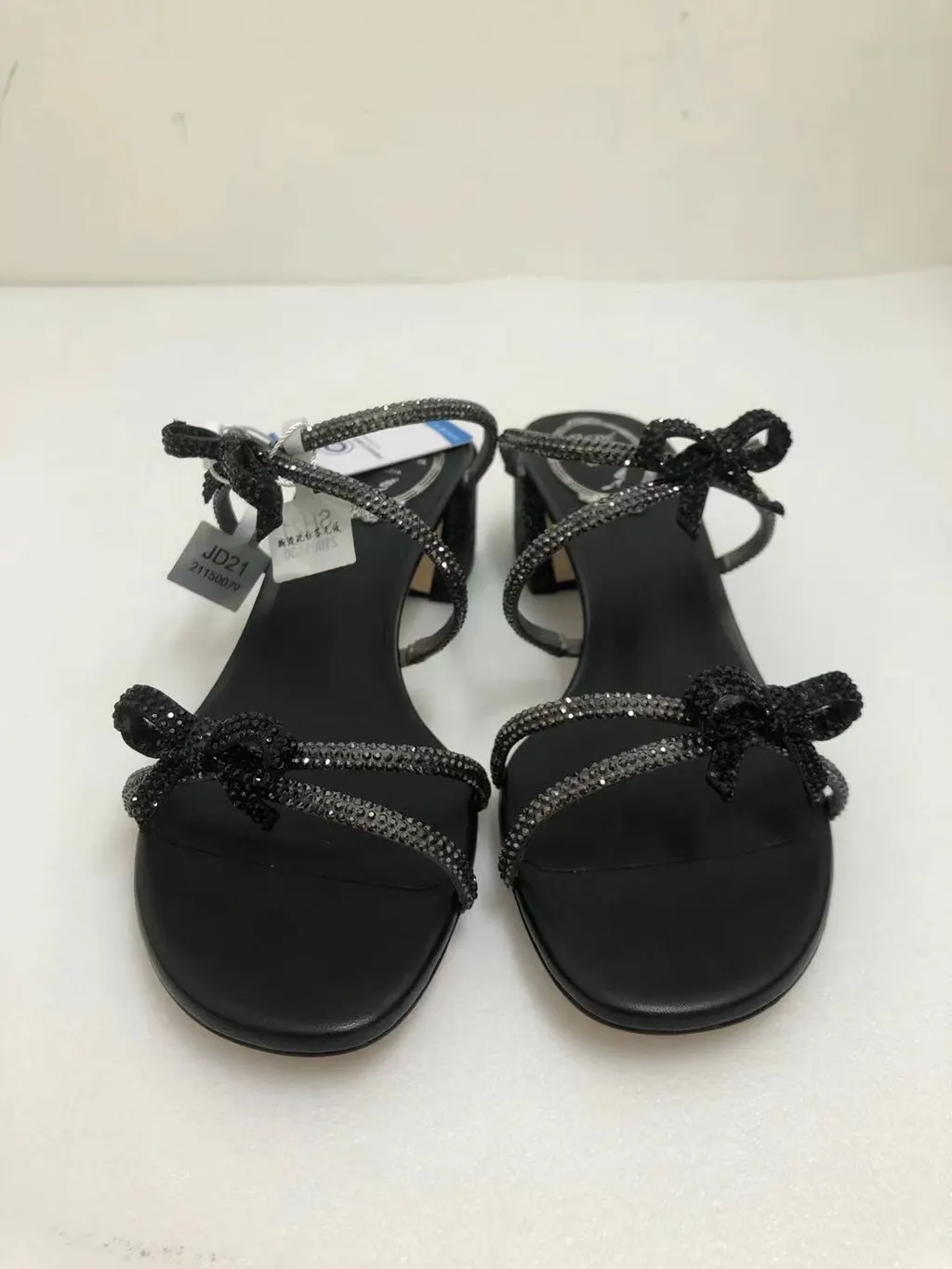 Rhinestone Bow Sandals