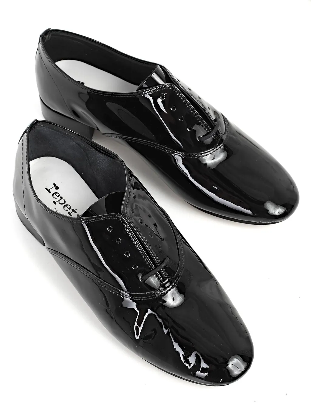 Lacquered Leather Flats