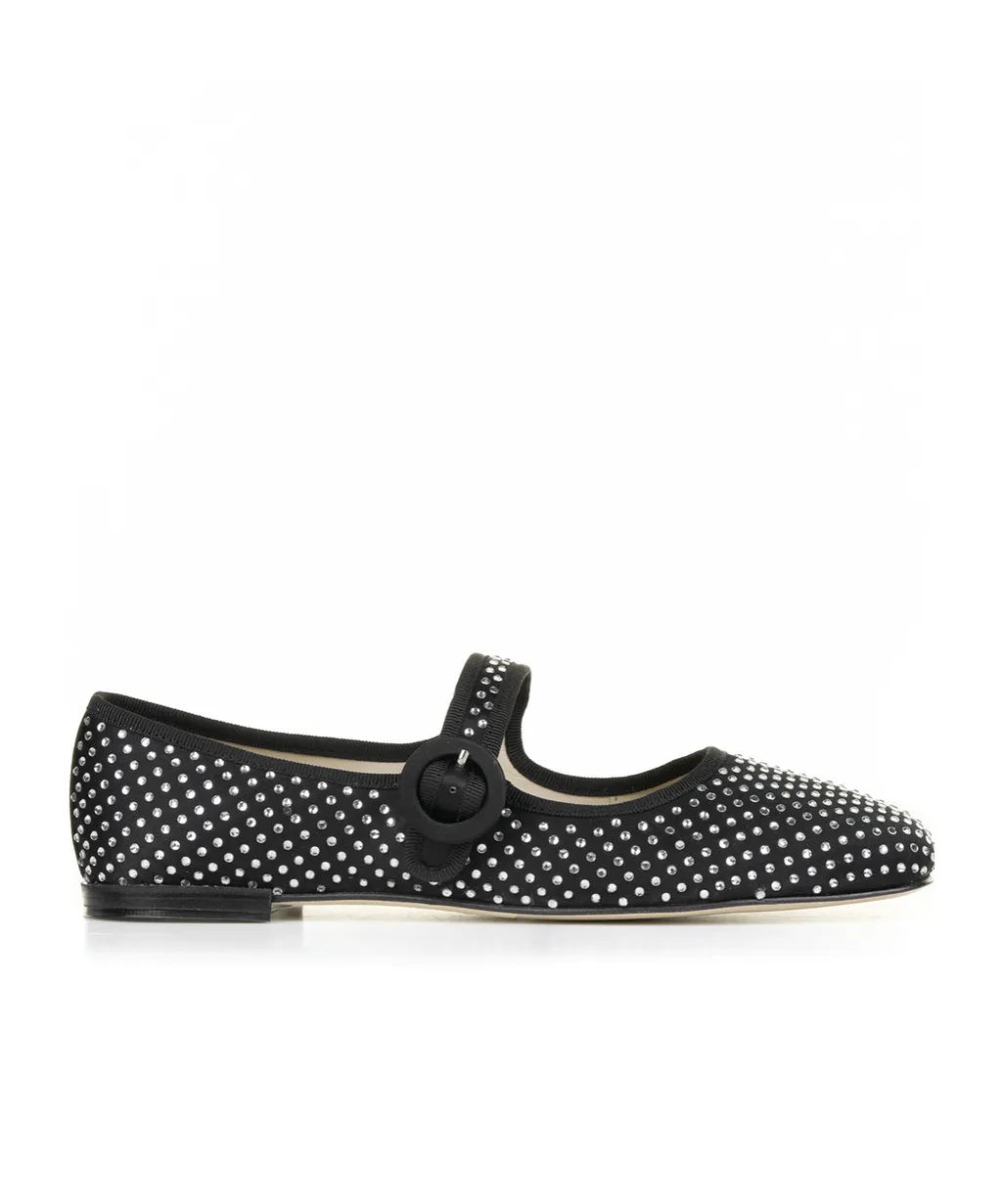 Georgia Crystal-Embellished Mary Janes