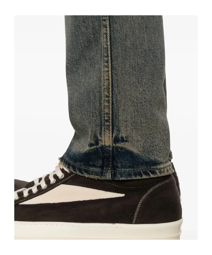 Stretched Straight-Leg Jeans