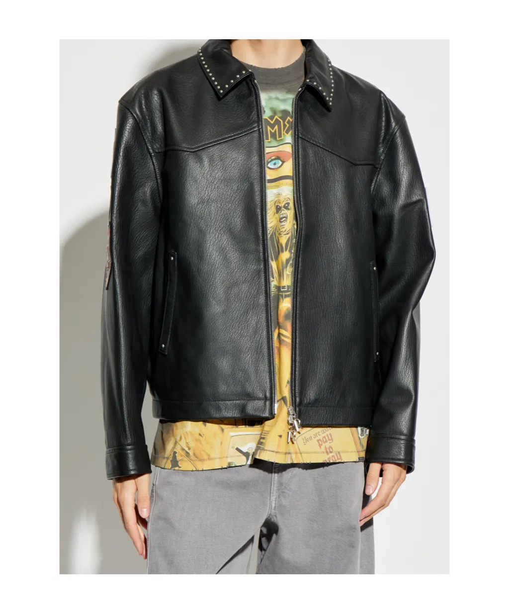 X Iron Maiden Trooper Studded Leather Jacket