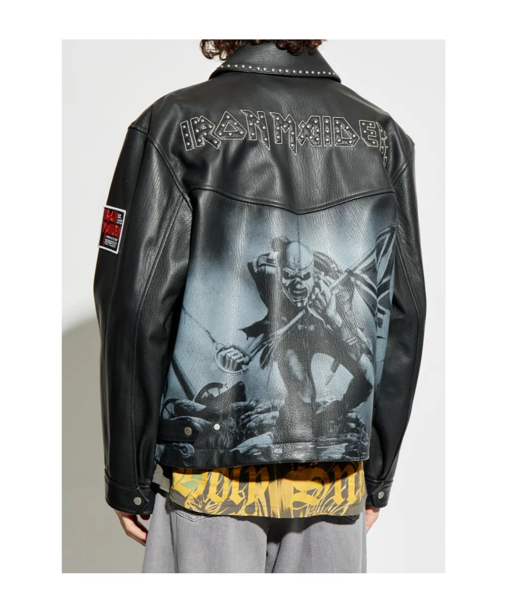 X Iron Maiden Trooper Studded Leather Jacket