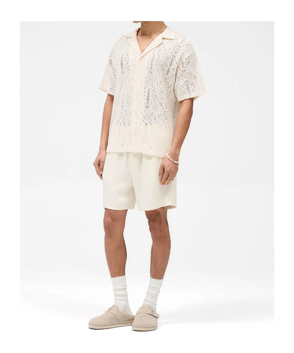 Knitted-Panel Shorts