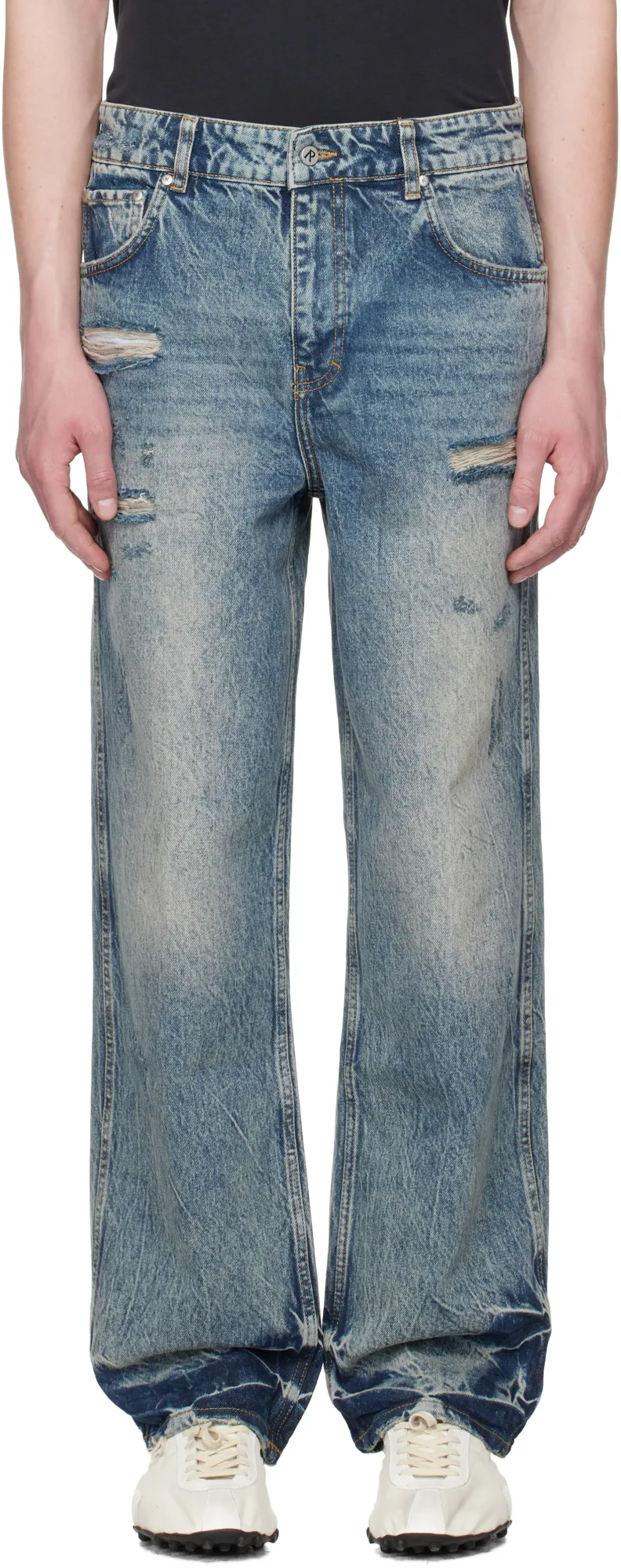 R3 Distressed Baggy Jeans