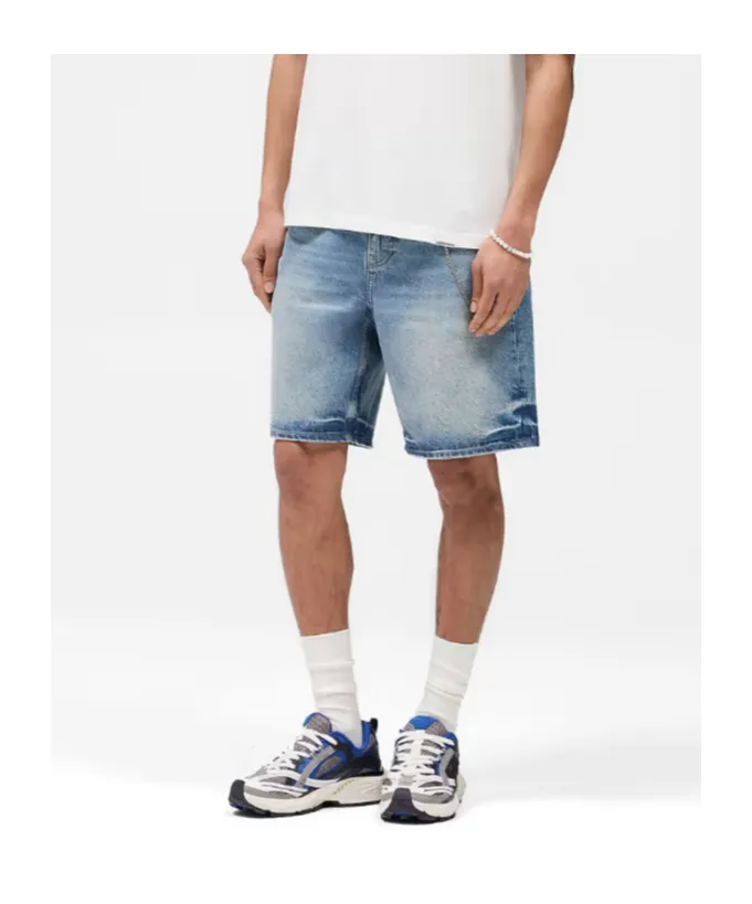 Logo Denim Shorts