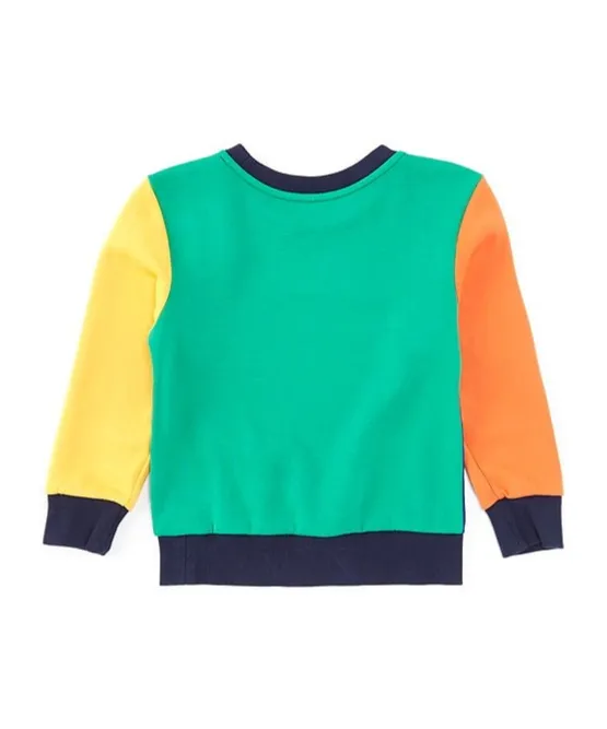 Colour Blocked Double-Knit Sweatshirt