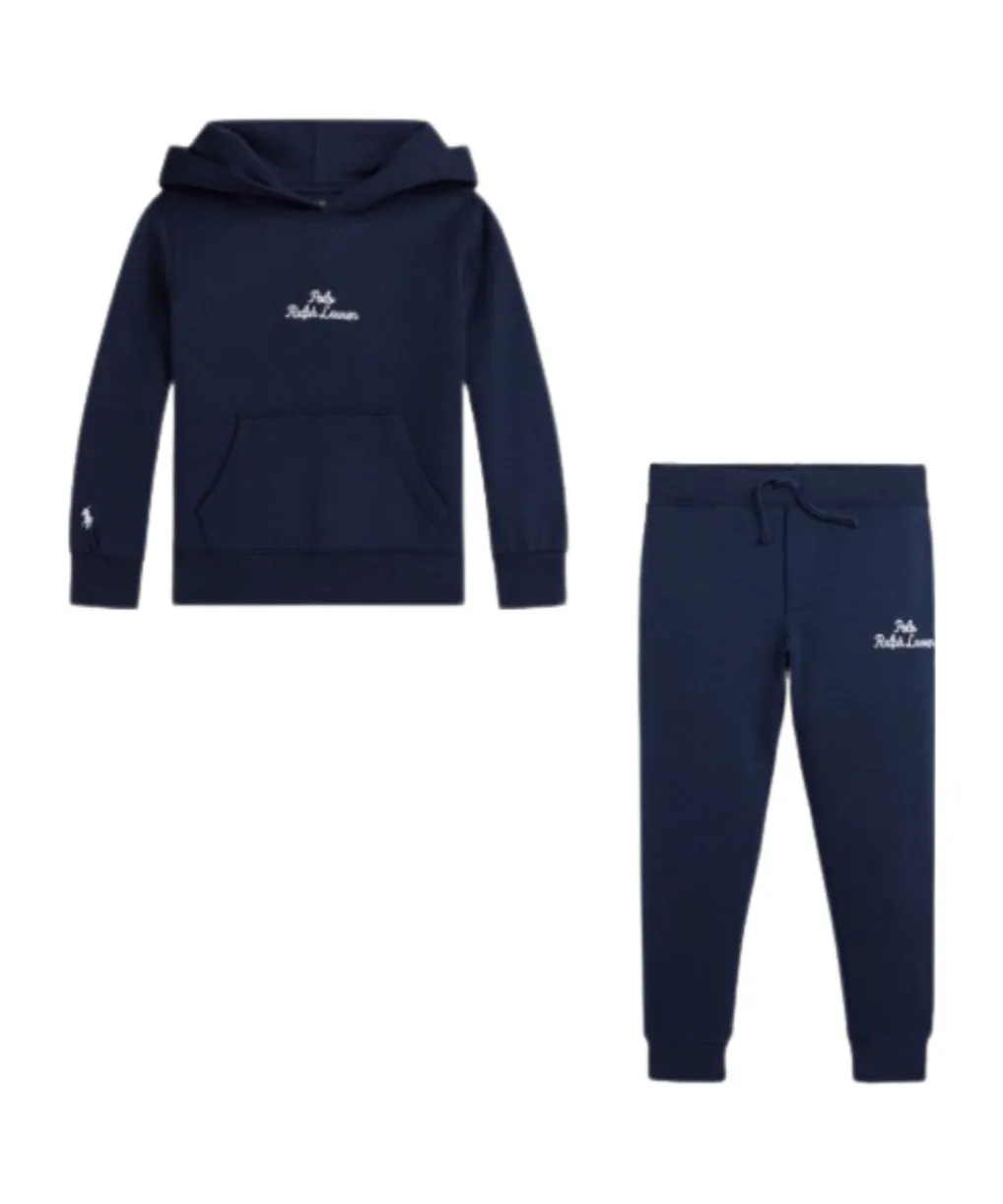 Logo Embroidered Drop Shoulder Hoodie