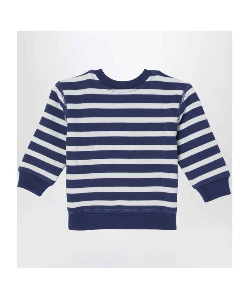 Polo Bear-Print Striped Sweatshirt