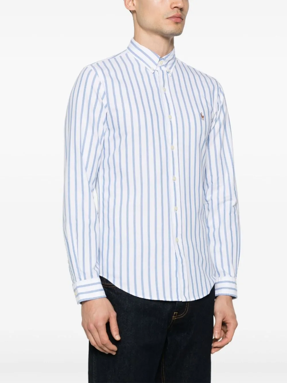 Pony Embroidered Striped Shirt
