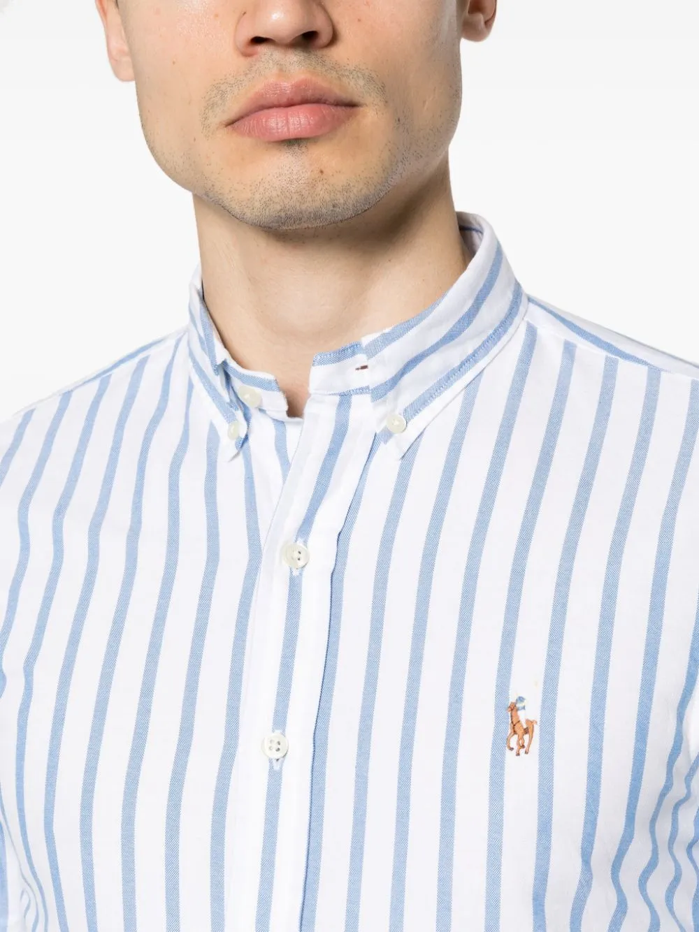 Pony Embroidered Striped Shirt