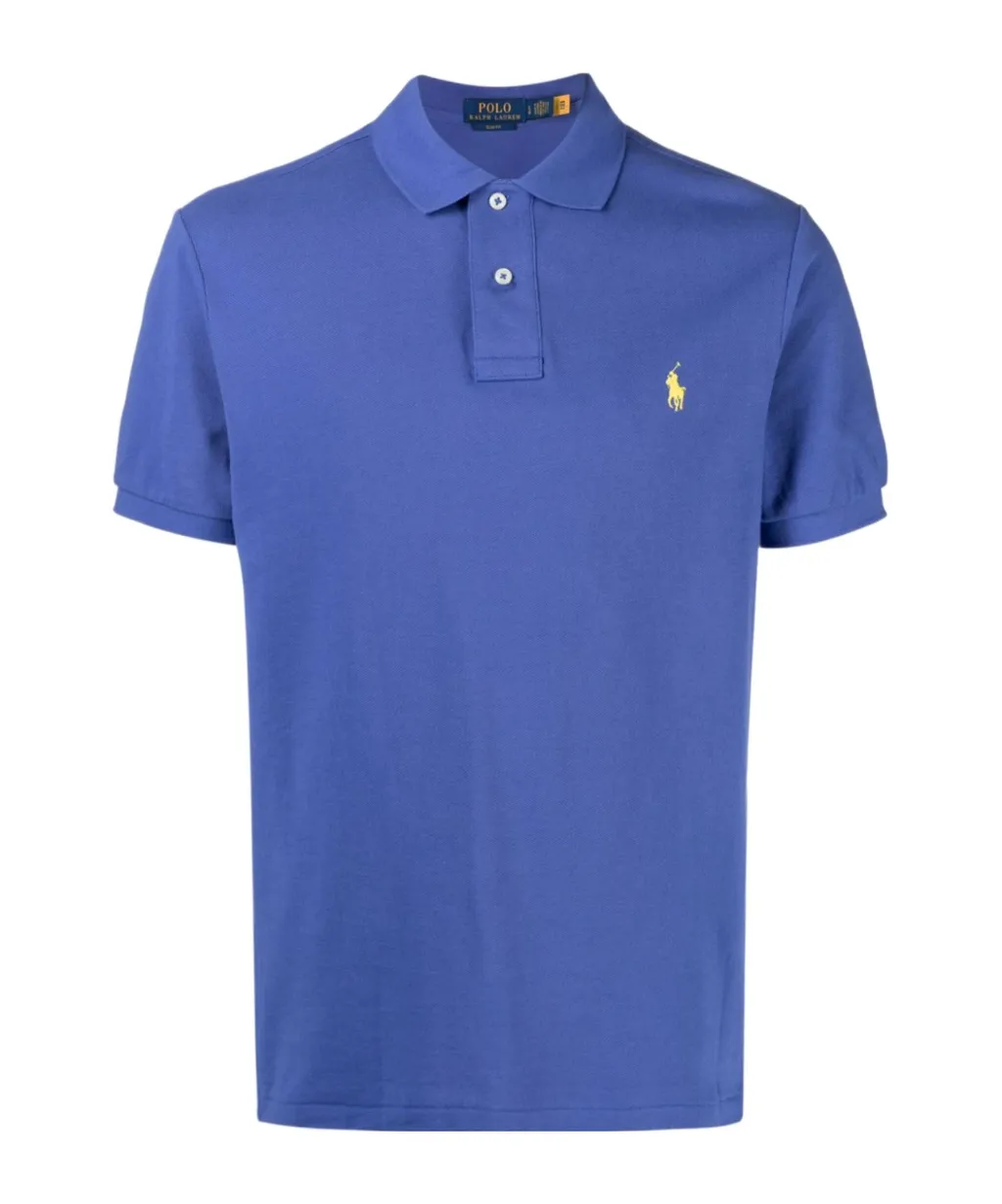 Embroidered-Logo Piqué-Weave Polo Shirt
