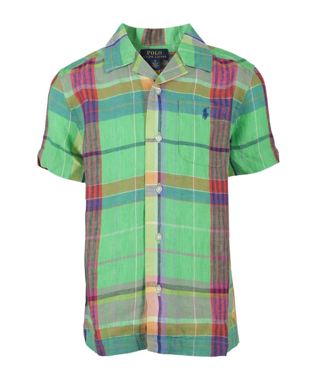 Plaid Short-Sleeved Shirt