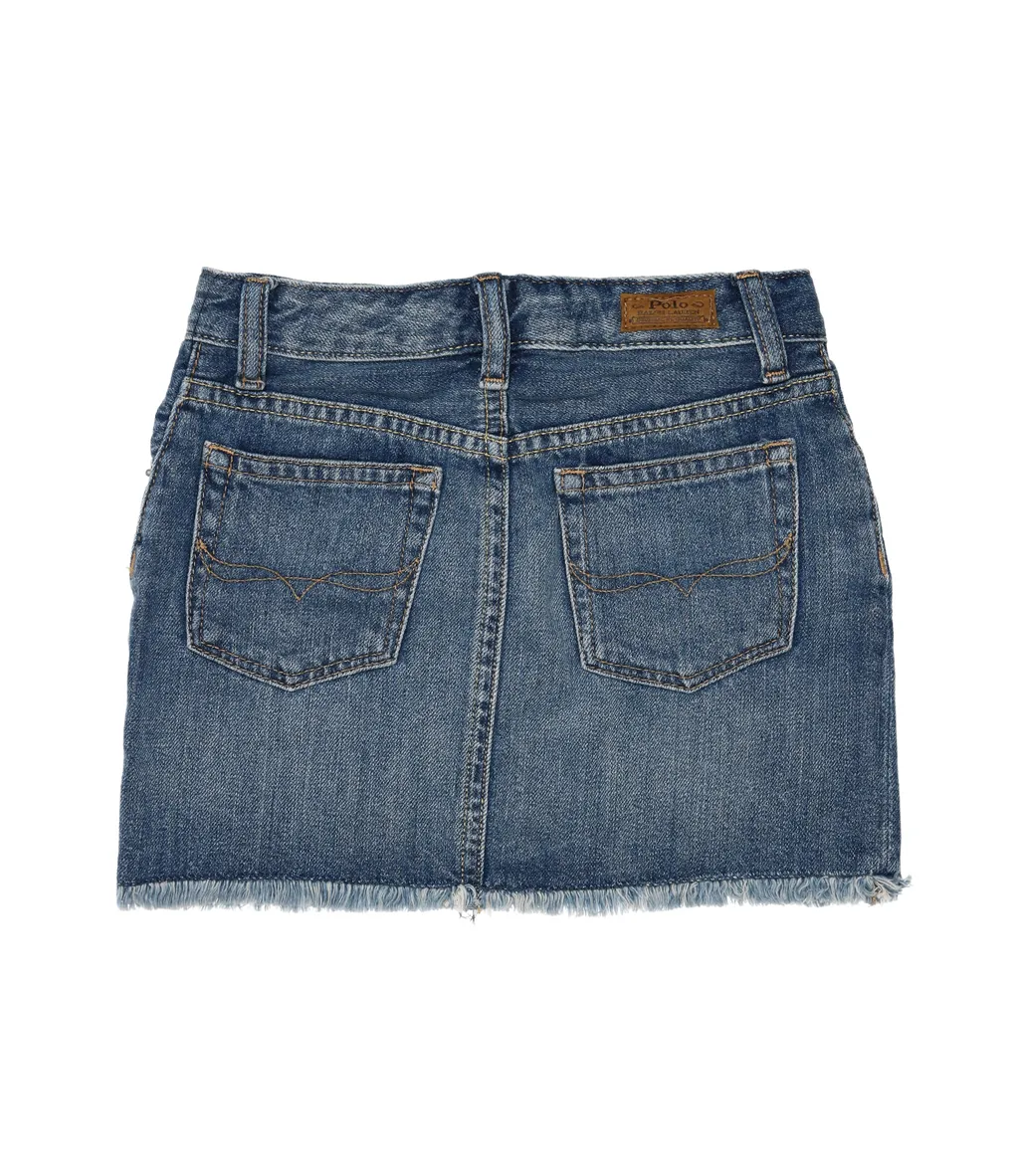 Frayed Denim Skirt