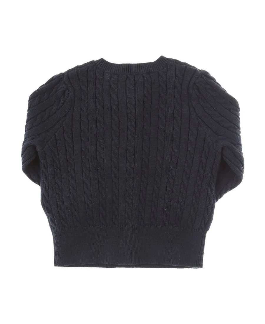 Polo Pony Cable-Knit Cardigan