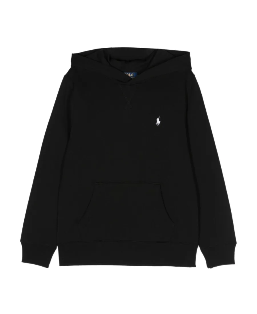Logo Embroidered Long-Sleeved Hoodie