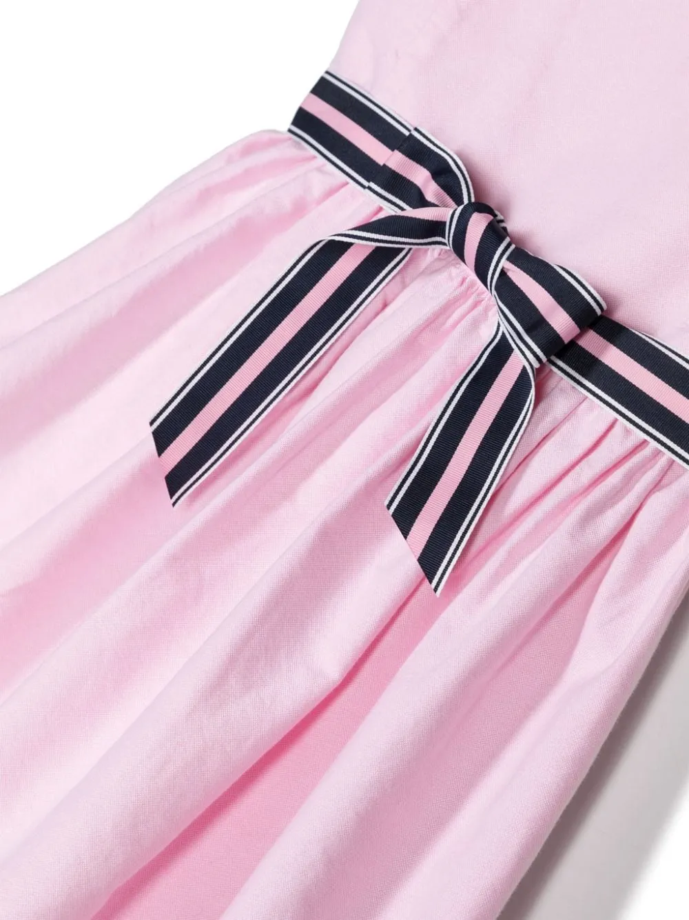 Bow-Fastening Cotton Dress