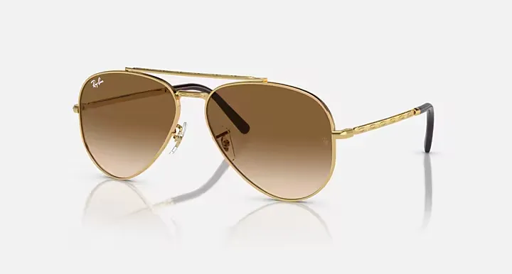 New Aviator Engraved-Detail Sunglasses