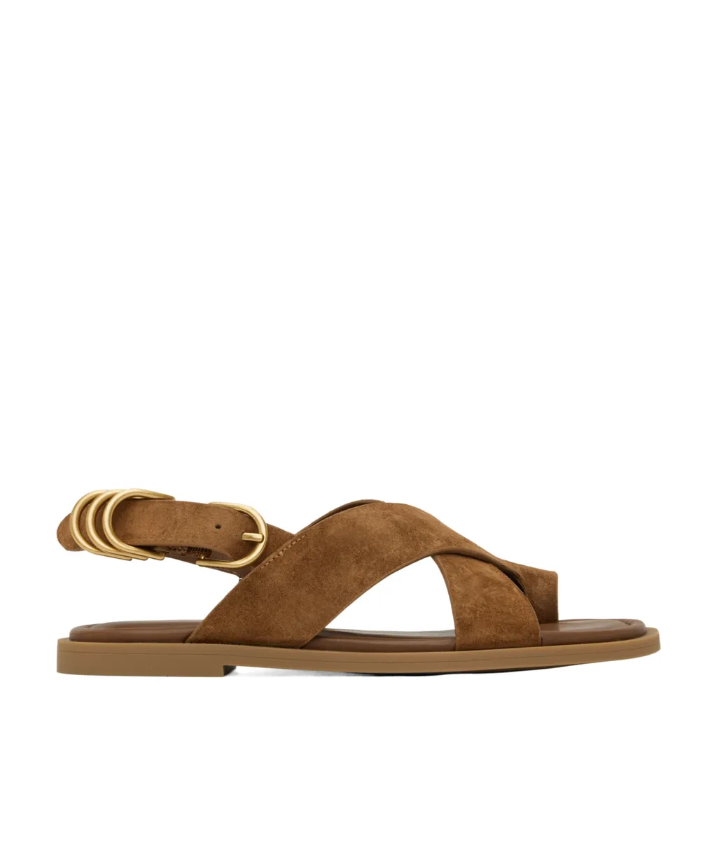 Cross Strap Flat Sandals