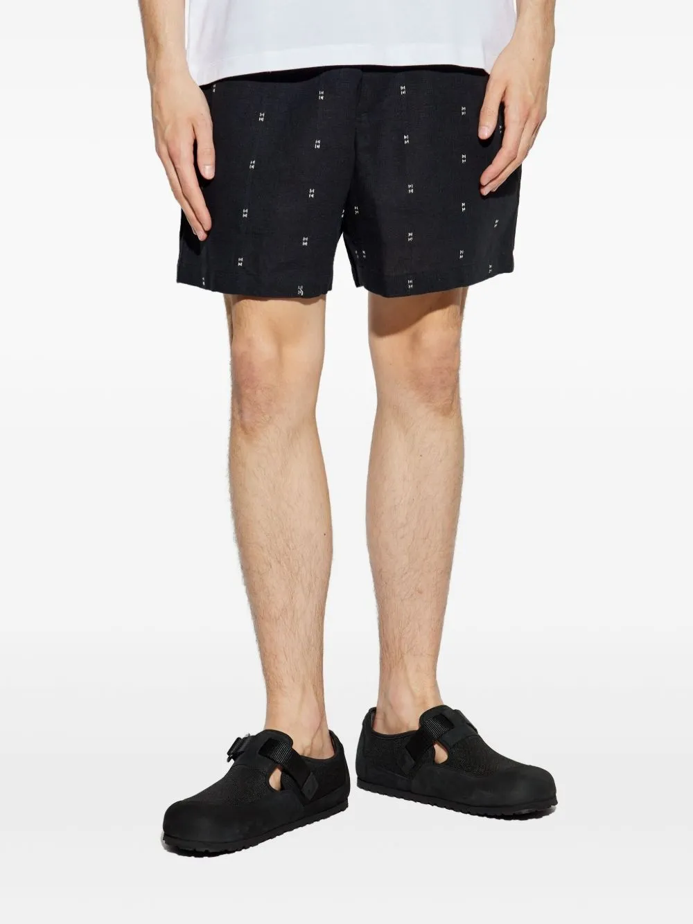 Elastic Drawstring Waist Shorts