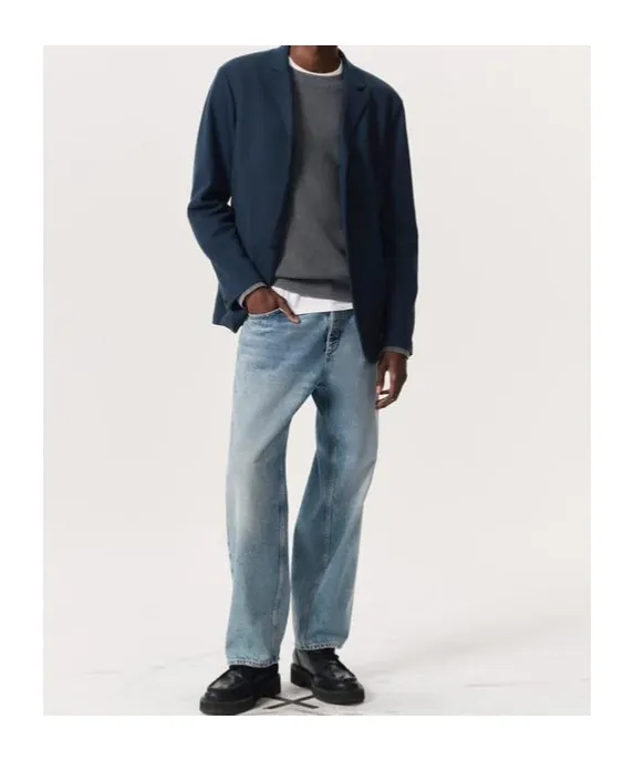 Achilles Italian Cotton-Blend Knit Blazer