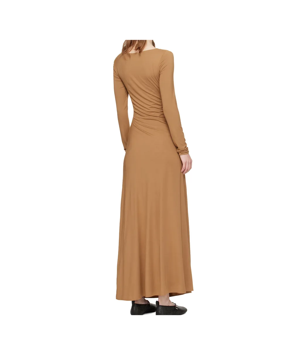 Long Sleeve Ruched Maxi Dress