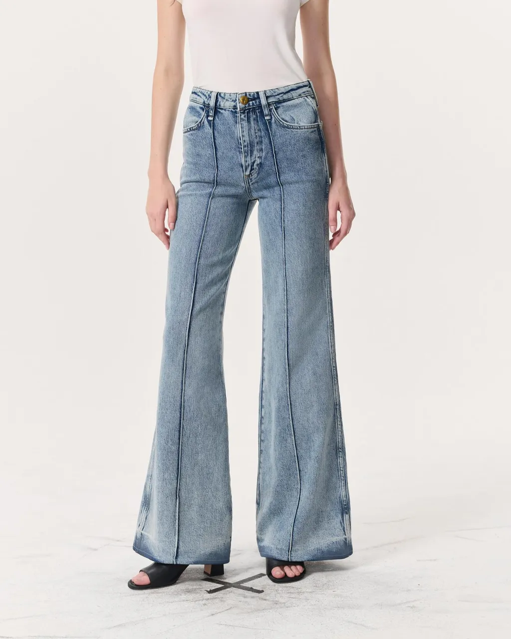 Skylar Wide-Leg Flare Jeans