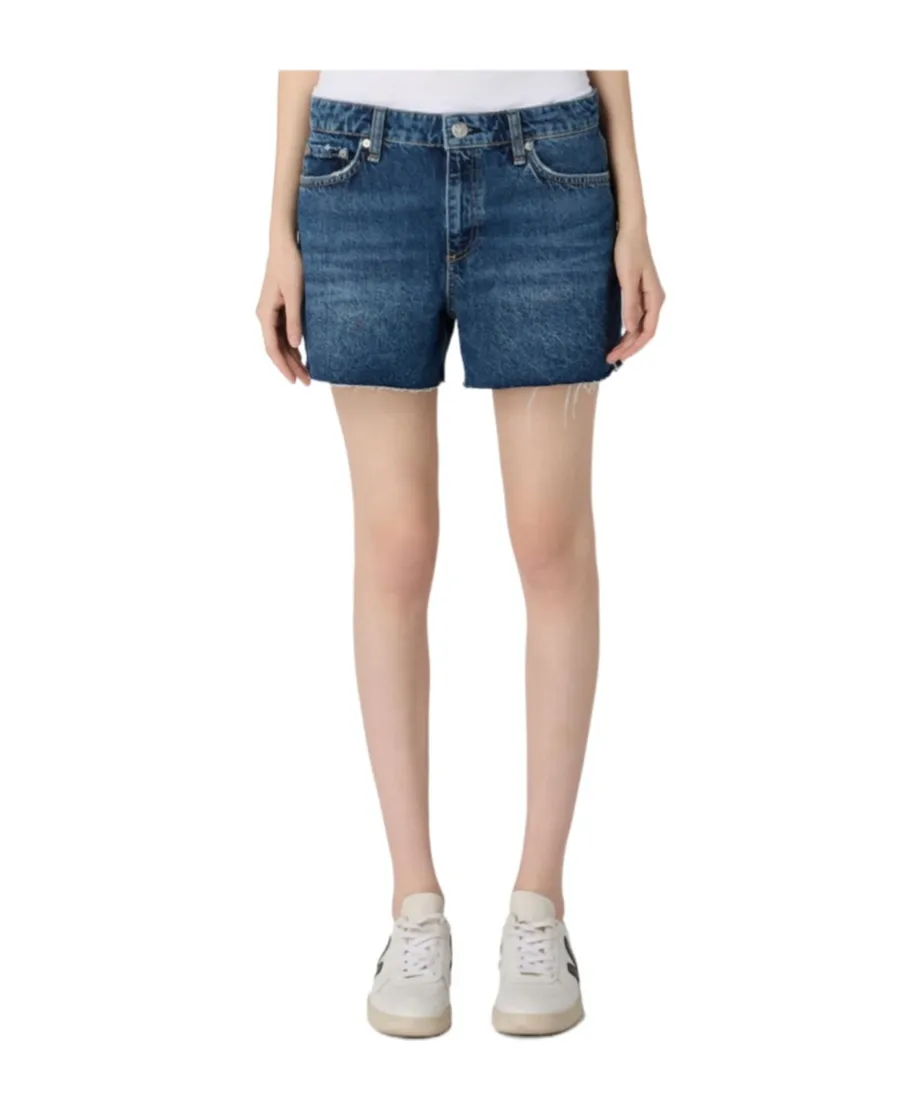 Denim Shorts With Belt Loops