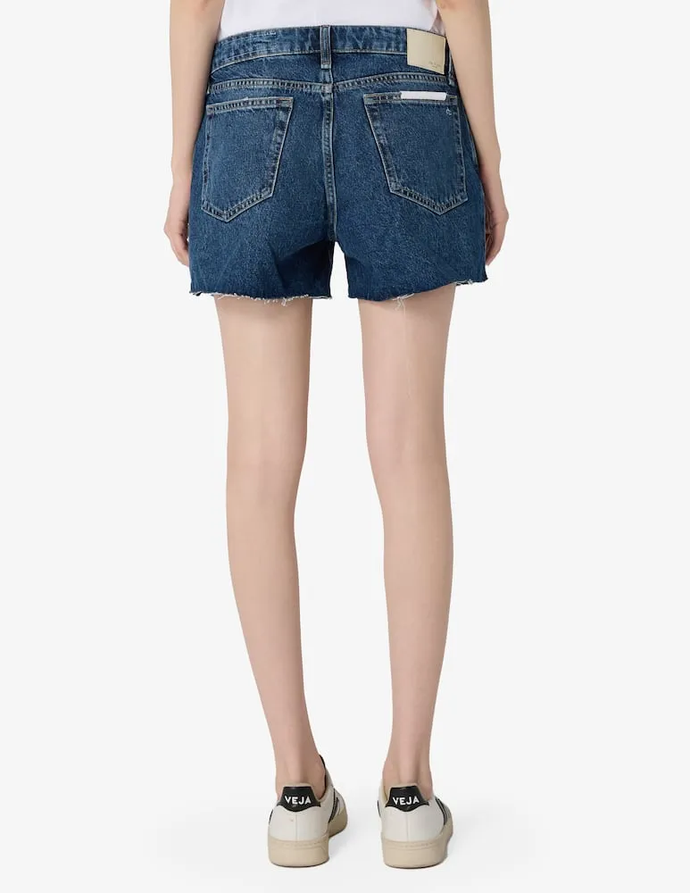 Denim Shorts With Belt Loops