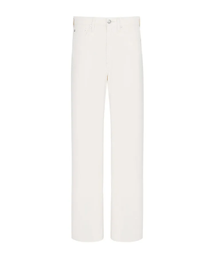 Mid-Waist Wide-Leg Denim Pants