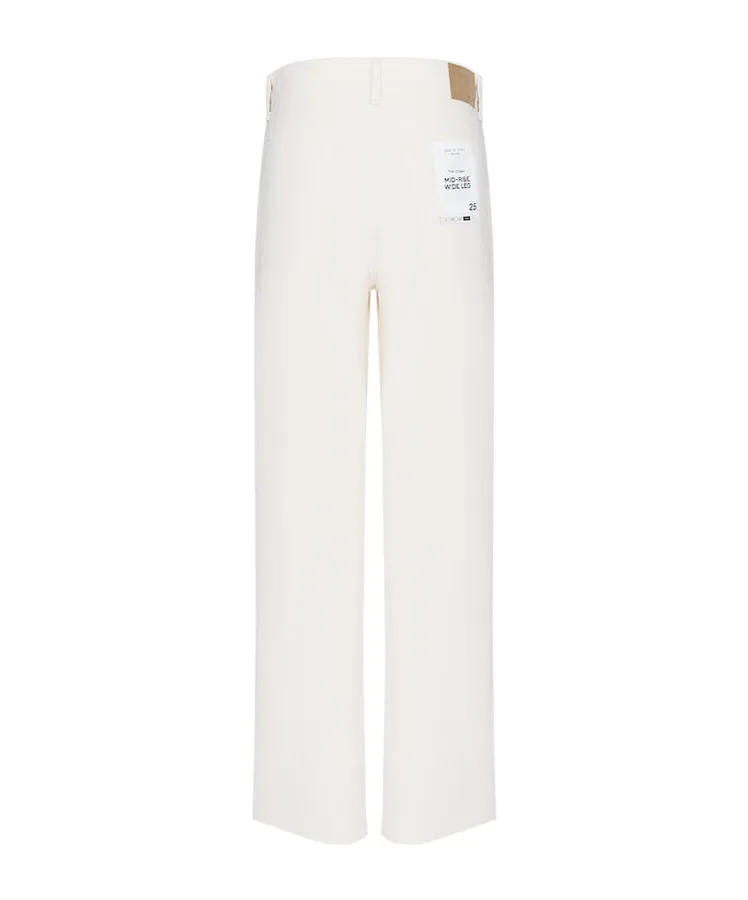 Mid-Waist Wide-Leg Denim Pants
