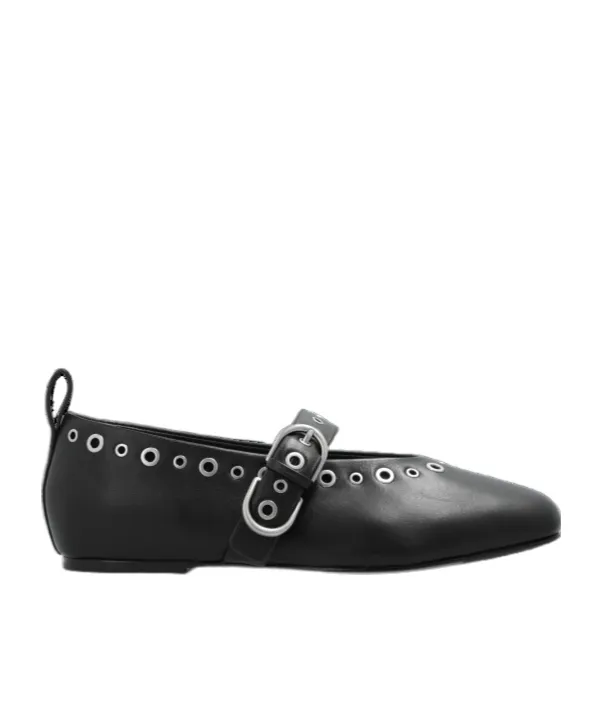 Adjustable Button Ballet Flats