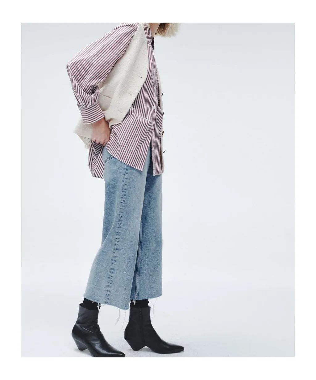Cropped Wide-Leg Jeans
