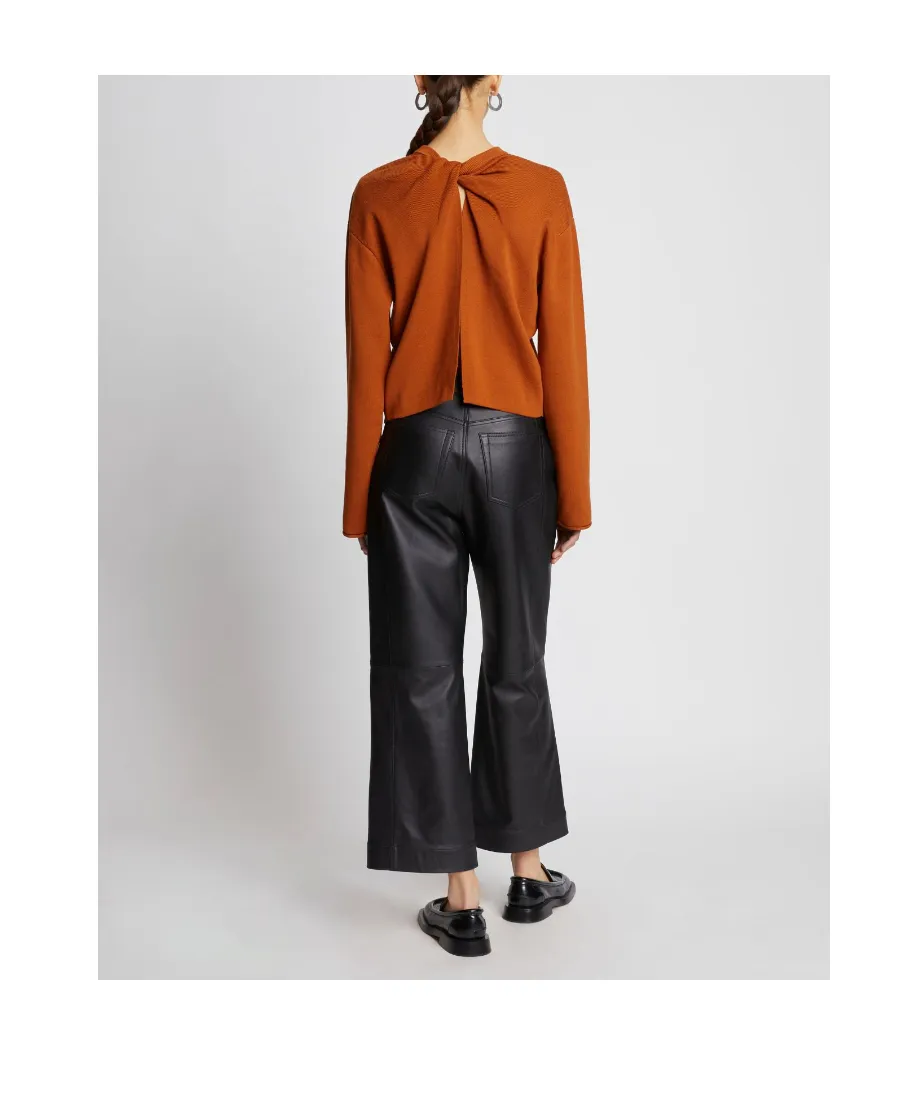 Long-Sleeved Sweater With Twisted Back