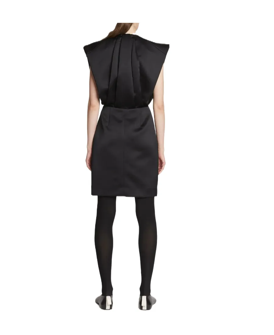 Ruched Crewneck Mini Dress