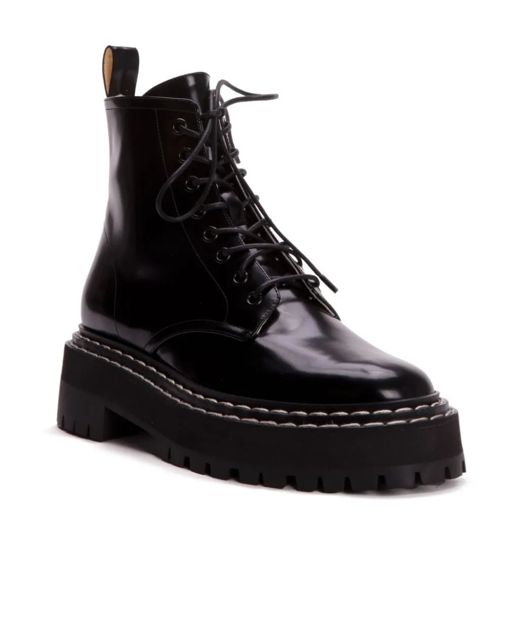 Round-Toe Lace-Up Boots