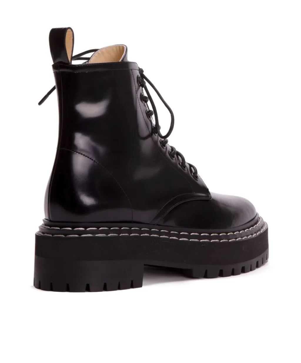 Round-Toe Lace-Up Boots