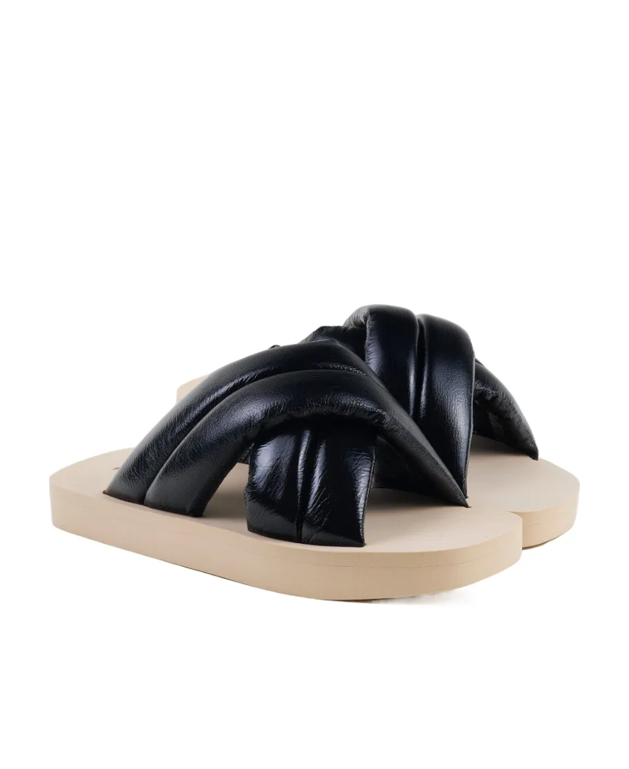 Crossover Slide Sandals