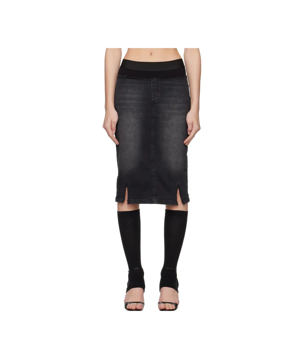 Waistband Denim Skirt