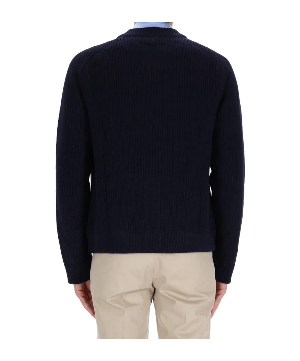 Zip-Up Ribbed Cardigan
