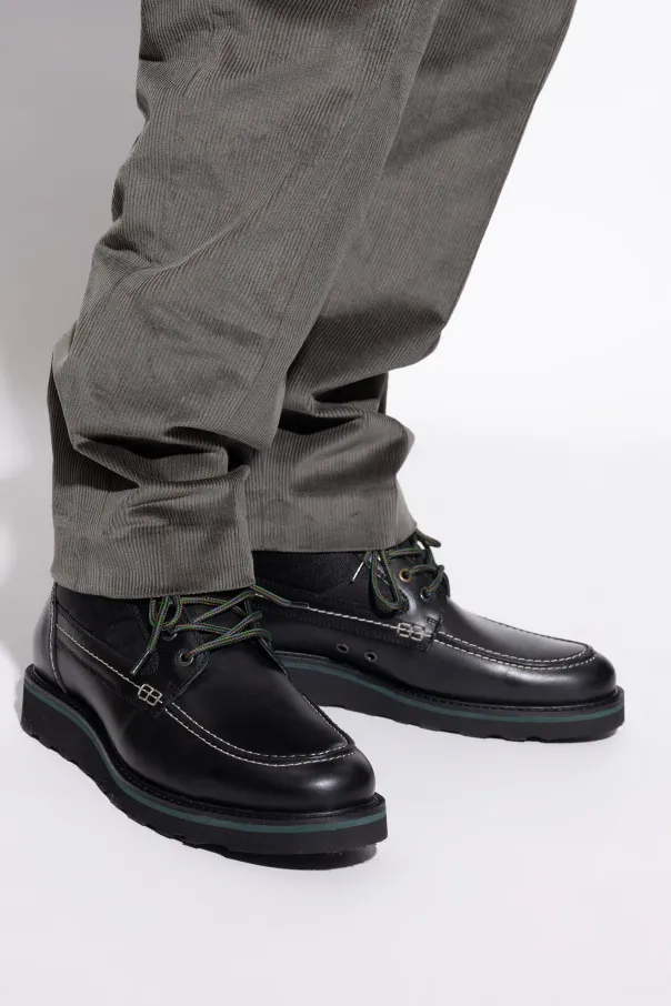 Curtis Panelled Lace-Up Boots