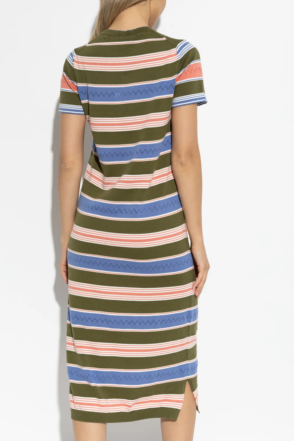 Striped Short-Sleeved Dress
