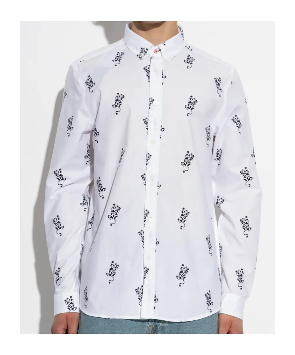 Animal Motif Long-Sleeved Shirt