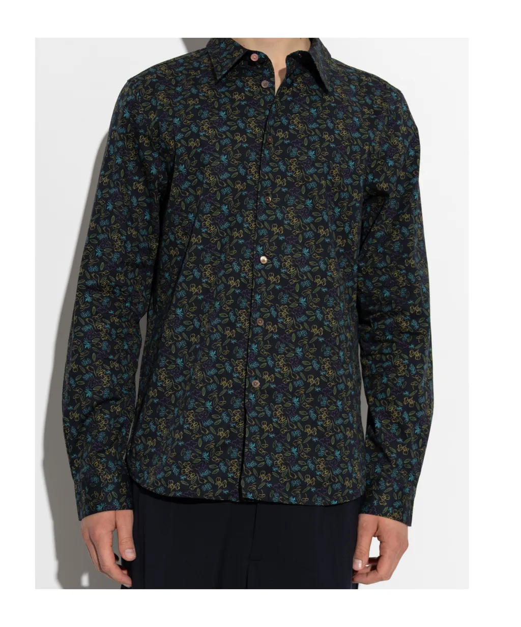 Colorful Printed Long-Sleeved Shirt