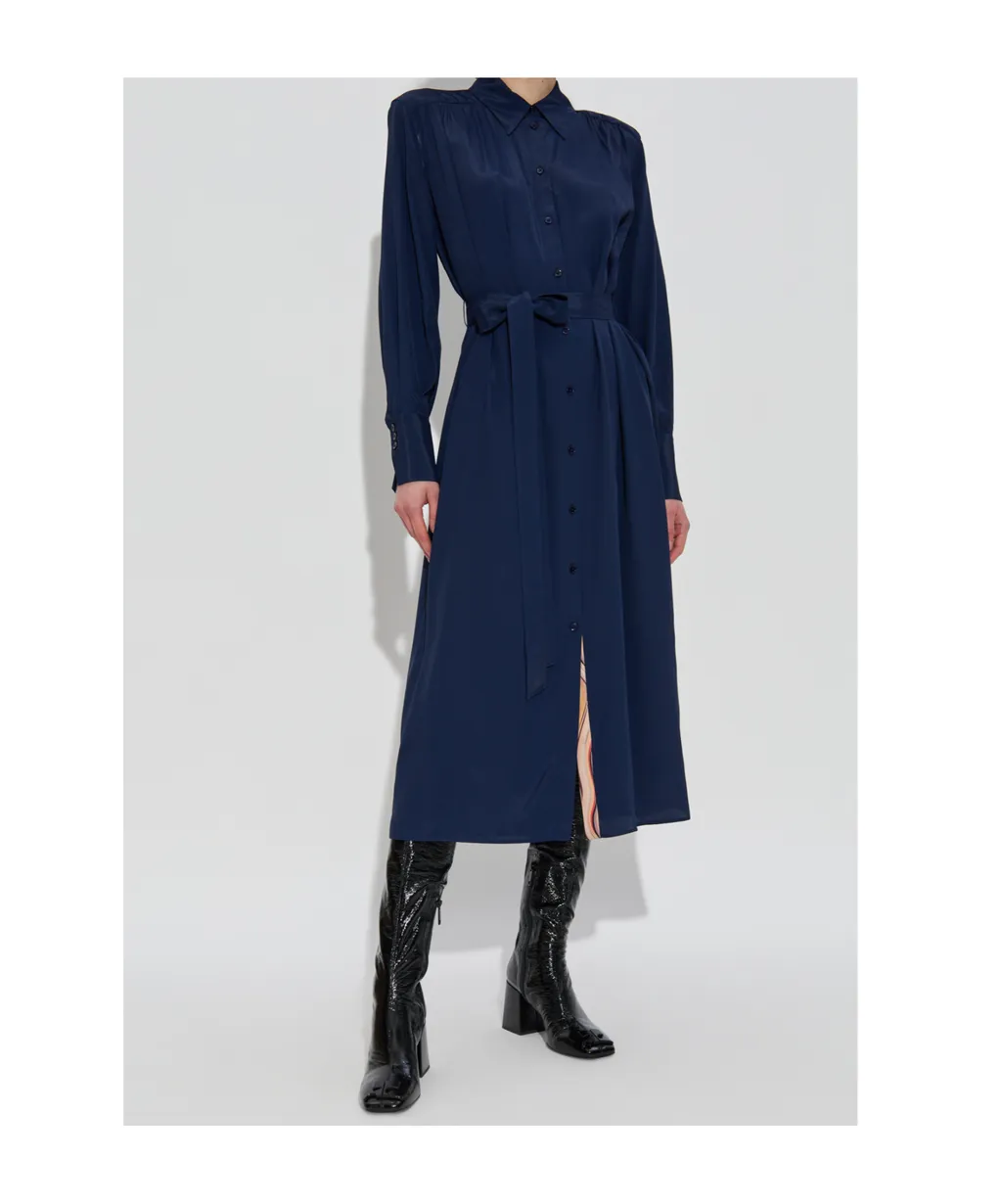 Tie-Waisted Shirt Dress