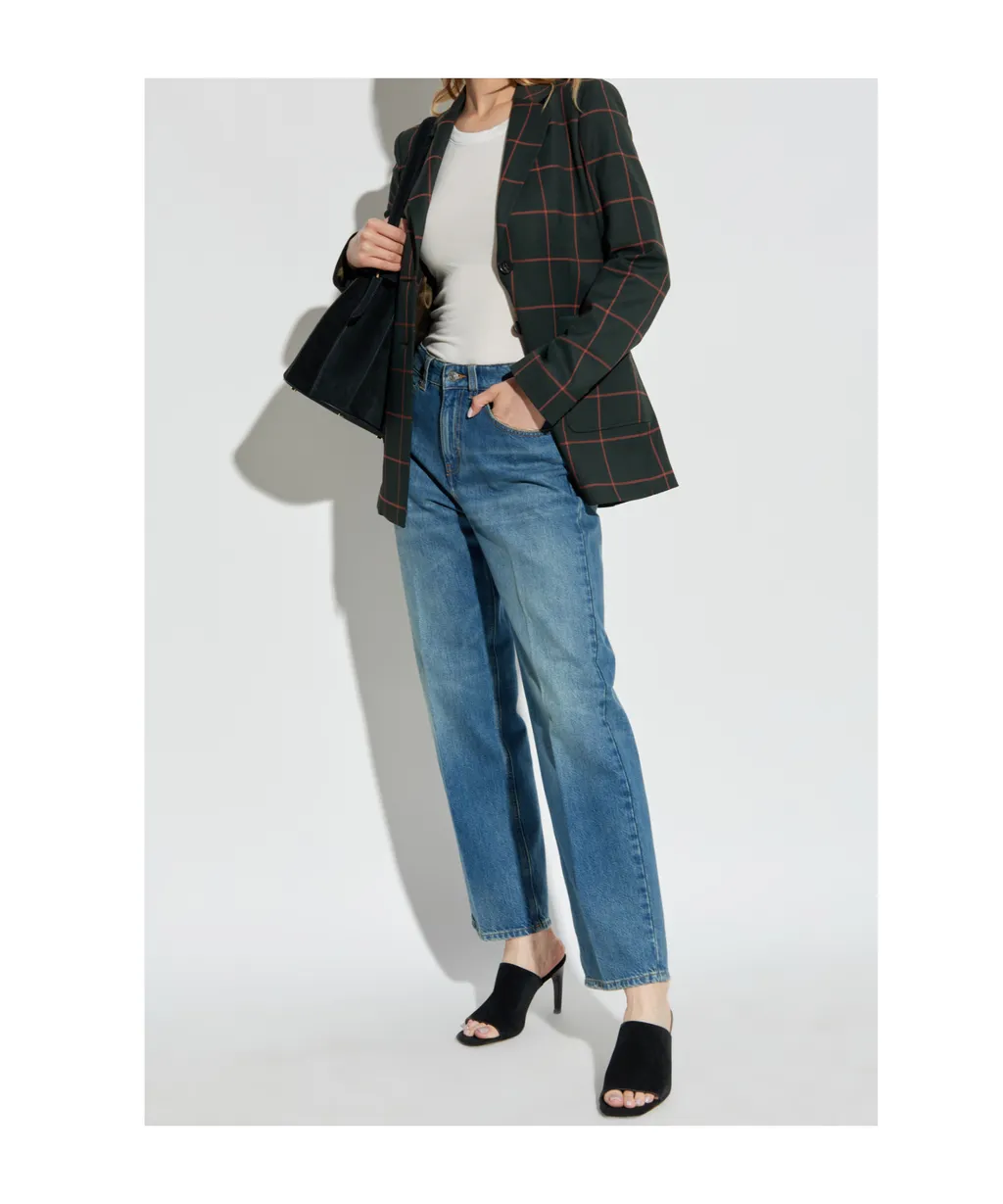Plaid Patterned Blazer