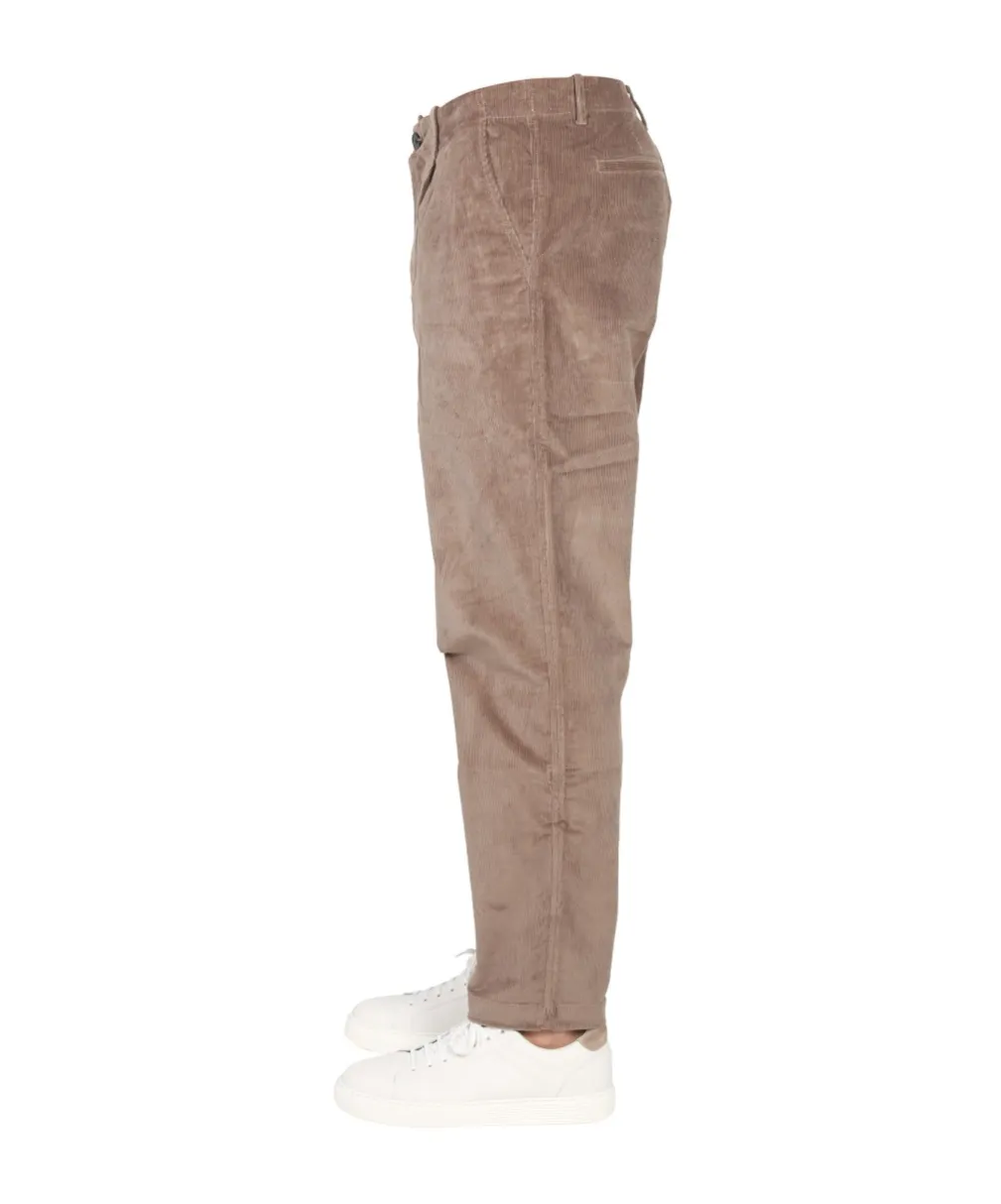 Logo Patch Velvet Pants
